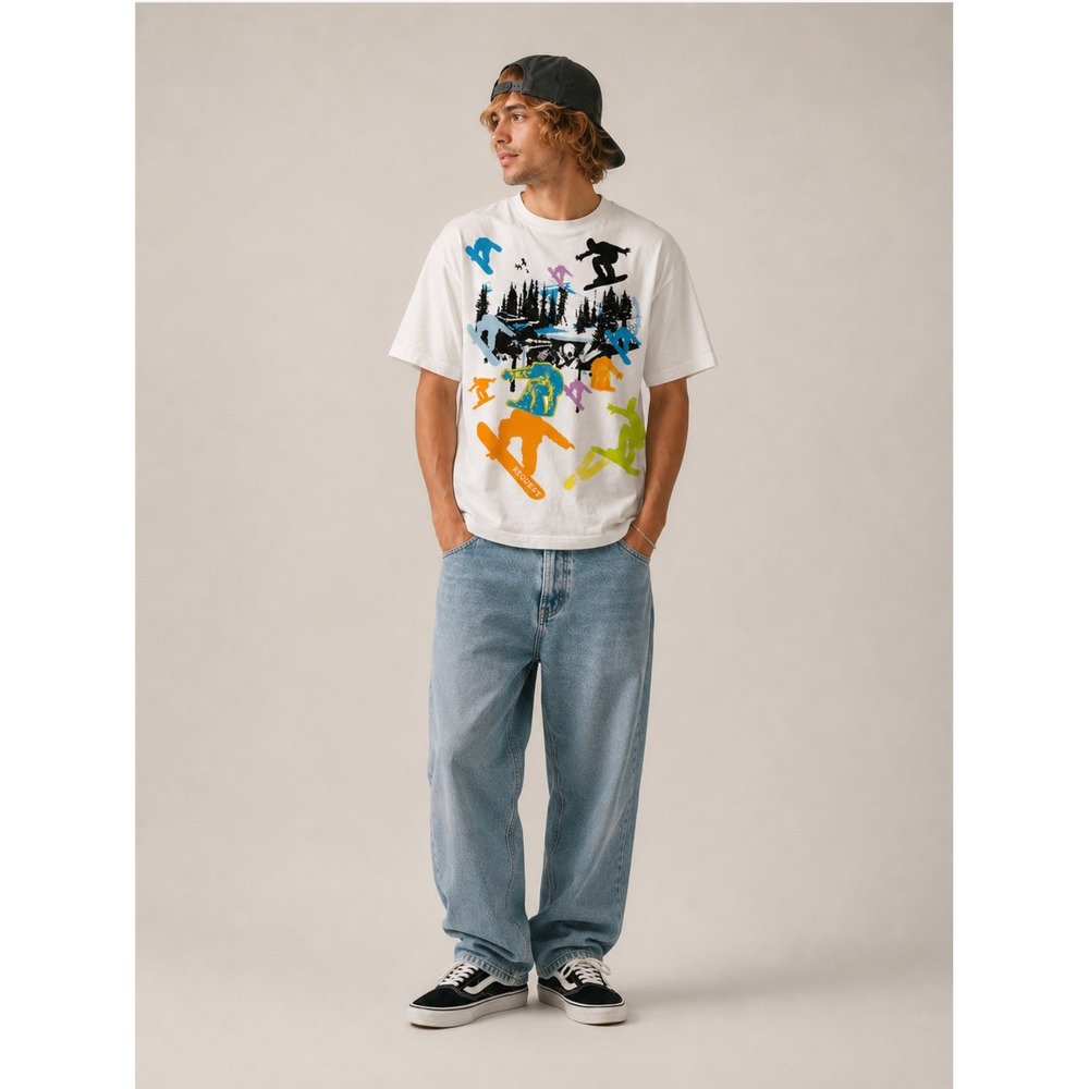 NWOT Vintage Y2K Request Snowboarding Graphic T-Shirt Mens 2XL Retro Tee‎ Skater